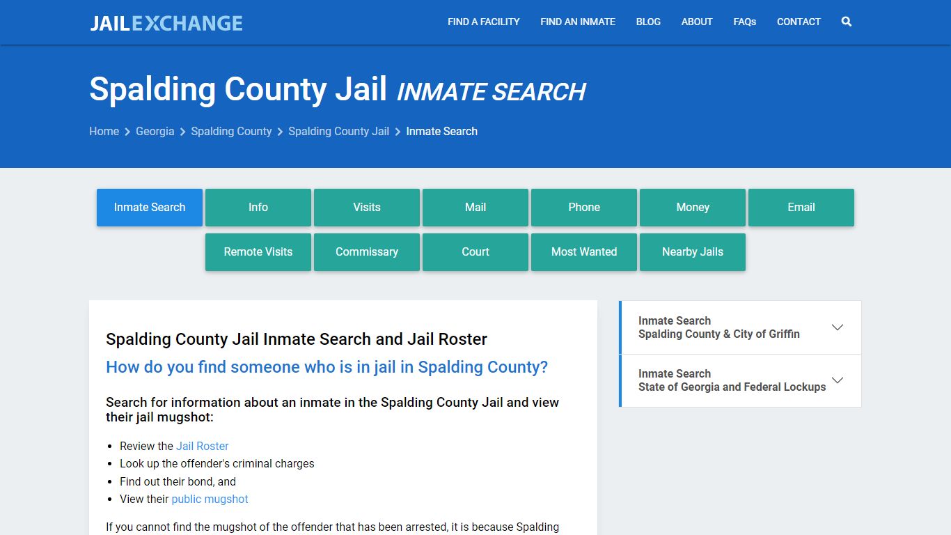 Inmate Search: Roster & Mugshots - Spalding County Jail, GA